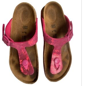 Birkenstock Children's Gizeh Hologram Pink Size 32 (US 1)